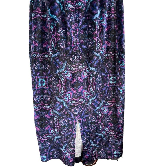 Urban Outfitters Ecote Sleeveless Velour Dress Size Small Cut-out Midi Baroque - Picture 5 of 7